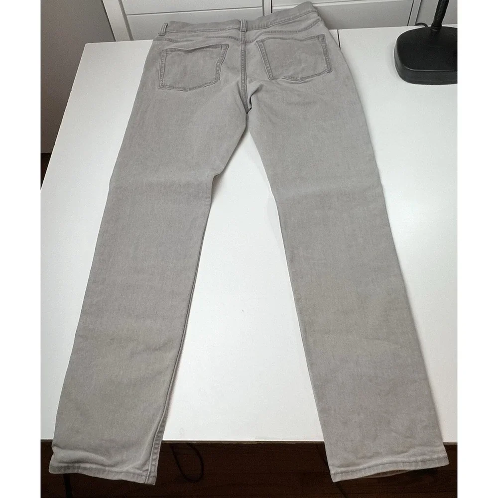 COS Slim Mid Rise Slim Leg Jeans - Light Grey Tagged 30x32